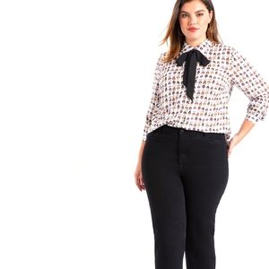 Eloquii Conversation Blouse with neck tie